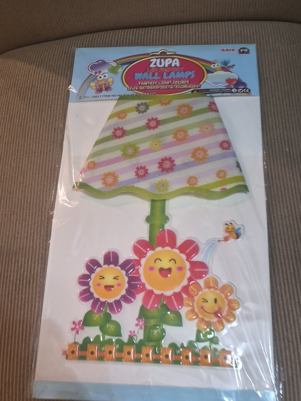 Floral Wall Lamp Sticker - Multi-Color